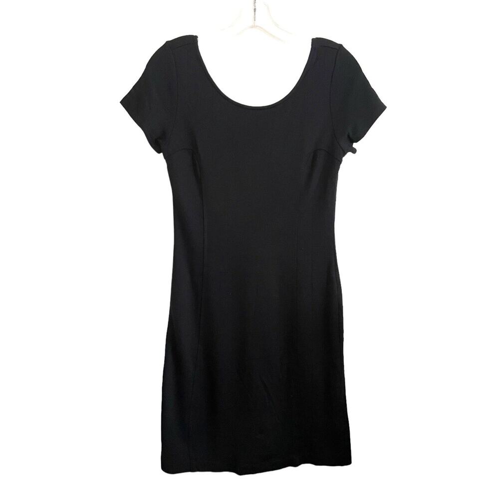 Velvet by Graham & Spencer Short Sleeve Jersey Mini Dress Size Small Black LBD